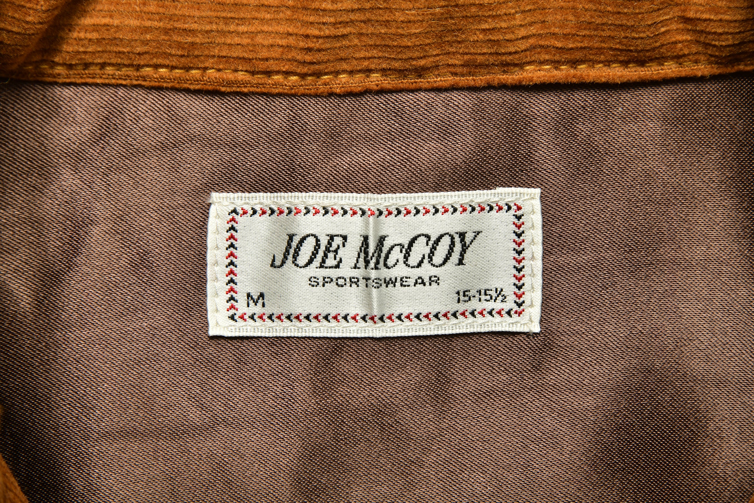 CORDUROY OPEN COLLAR SHIRT – The Real McCoy's