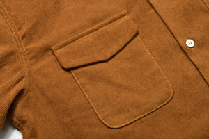 CORDUROY OPEN COLLAR SHIRT