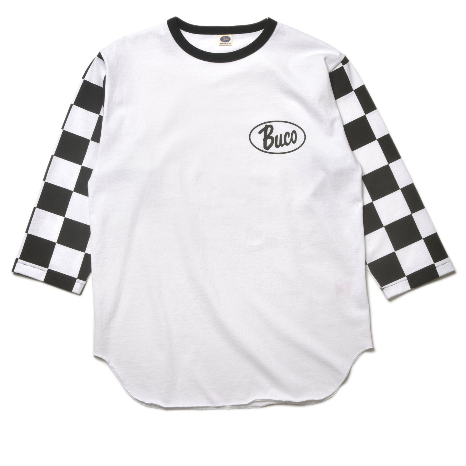 BUCO BASEBALL TEE / OVAL LOGO (CHECKERED)
