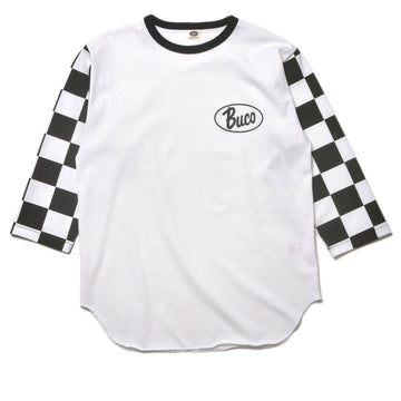 BUCO BASEBALL TEE / OVAL LOGO (CHECKERED)