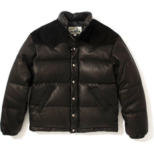 DEERSKIN DOWN JACKET - BLACK / 36