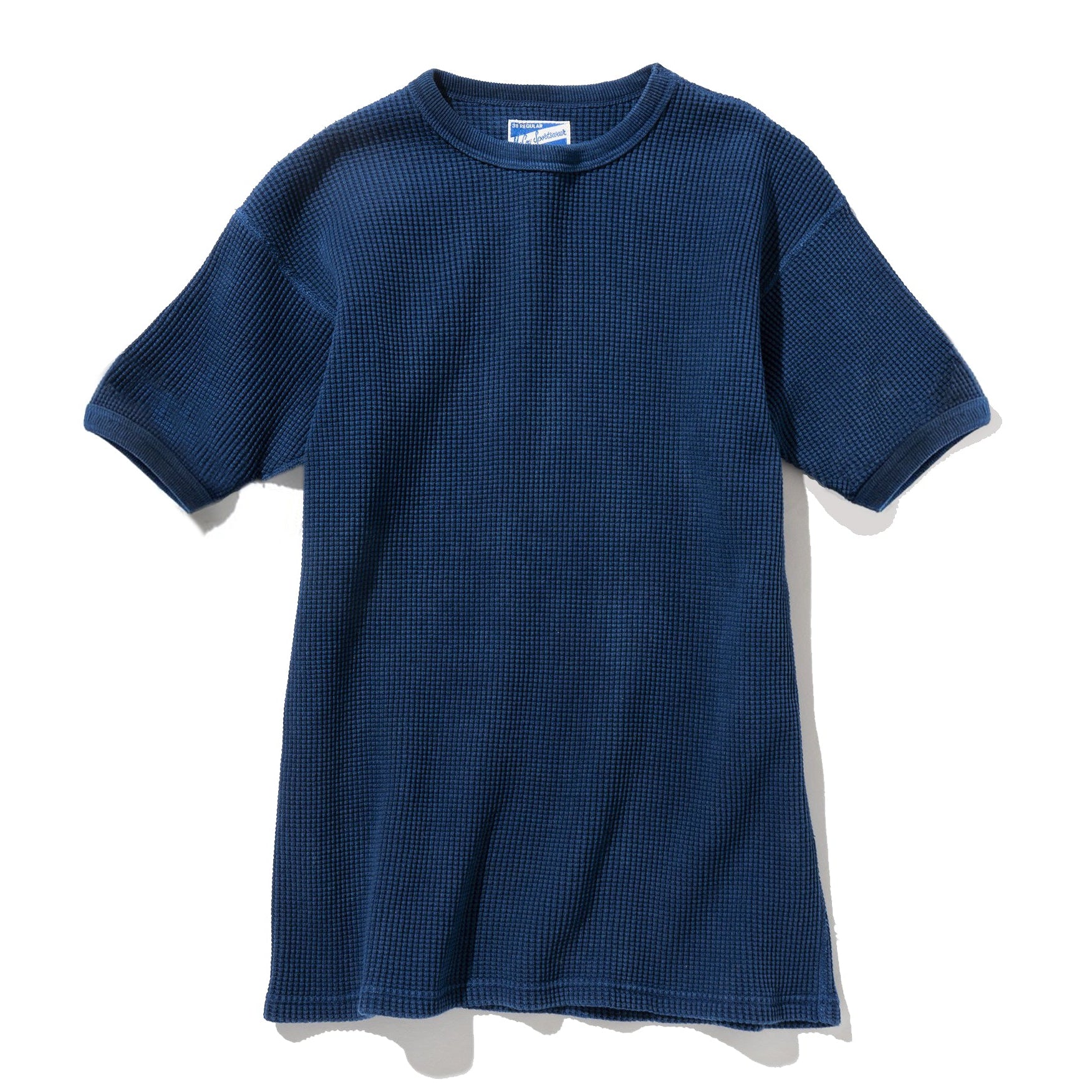 TUBE KNIT THERMAL S/S (HAND DYED INDIGO)