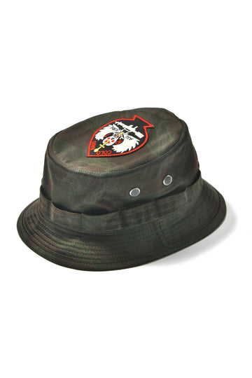 TIGER CAMOUFLAGE BOONIE HAT / BLACK OVER-DYE