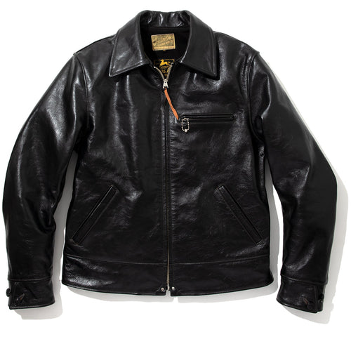 30s LEATHER SPORTS JACKET NELSON Black 42