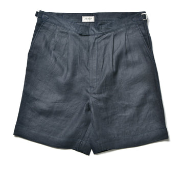 LINEN PLEATED SHORT PANTS