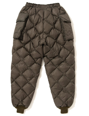 NYLON QUILTED DOWN TROUSERS