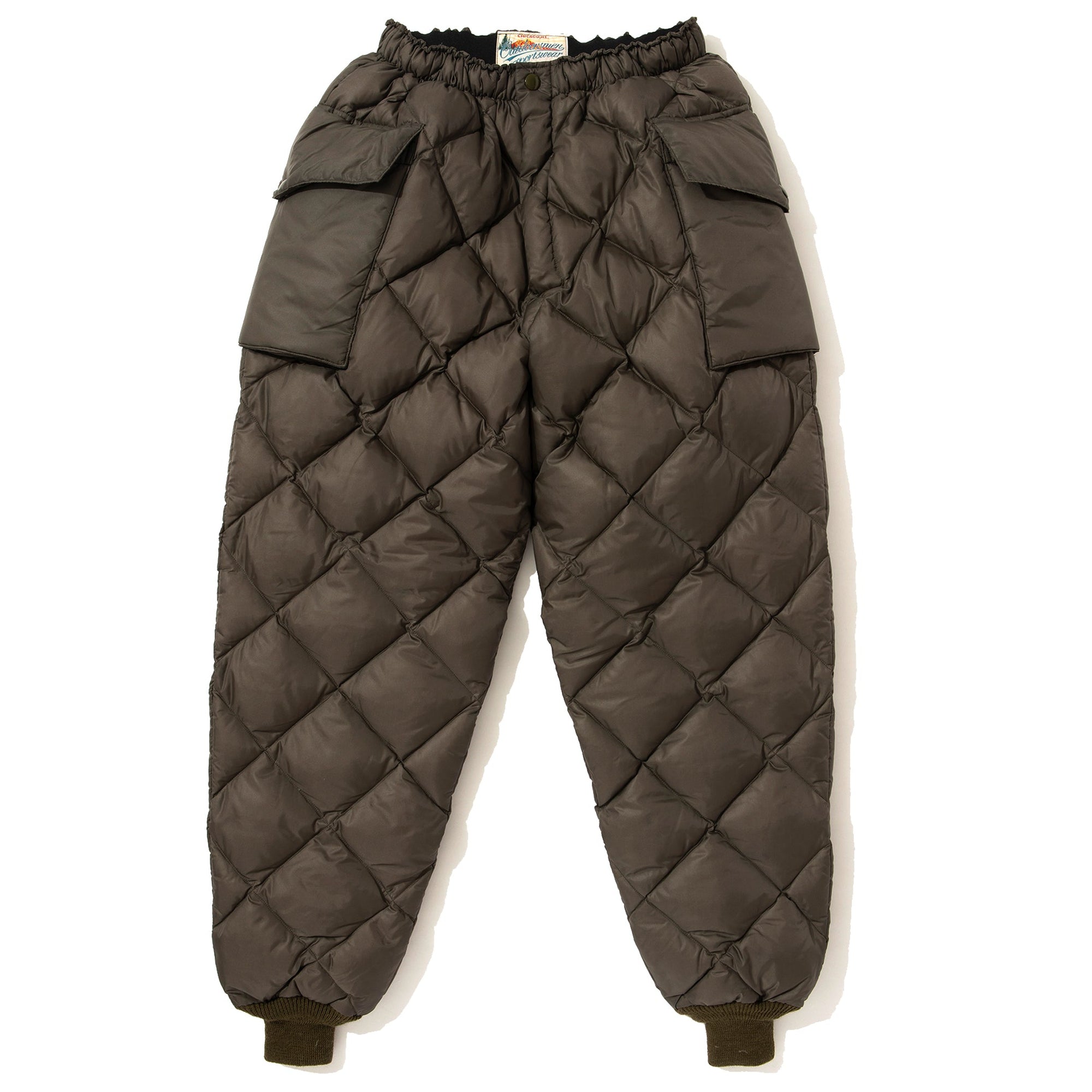NYLON QUILTED DOWN TROUSERS